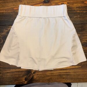 Werena Tennis Golf Skort Skirt Womens XS Beige, Hidden Zip Pocket in Waistband